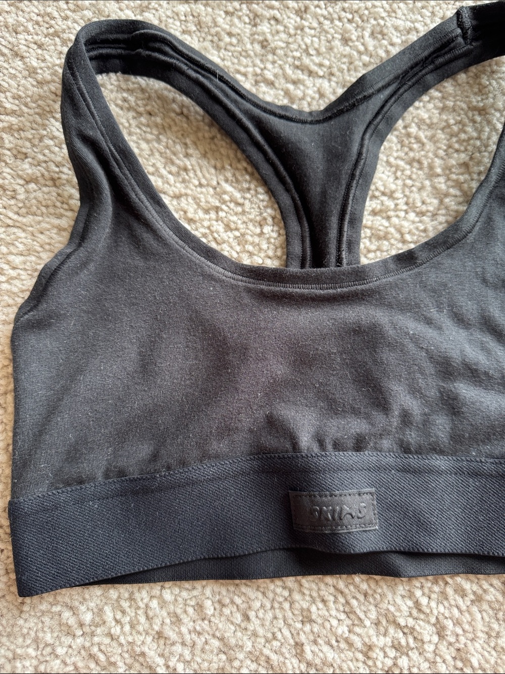 SKIMS Black Racerback Sports Bra